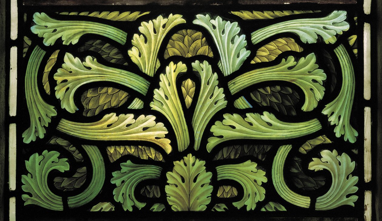 Patrón de Follaje, Ventana de los Ángeles del Juicio de Henry Holiday