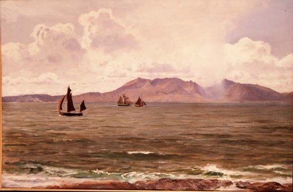 Barcos de pesca en la costa de Henry Moore