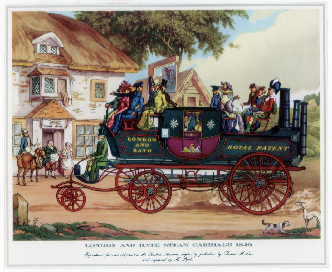 Carruaje de vapor de Londres y Bath, 1840, c1800-1840 de Henry Pyall