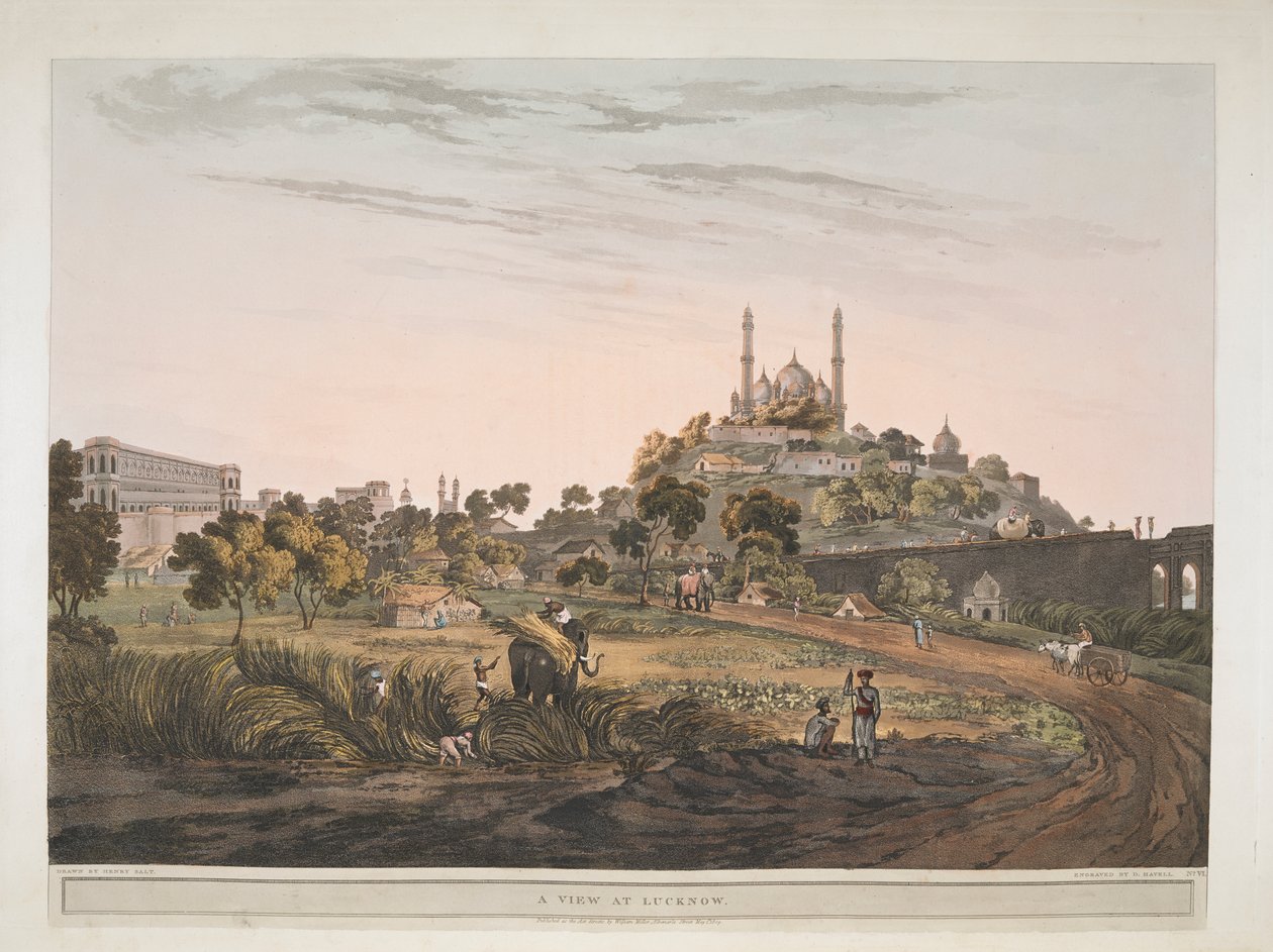 Una vista en Lucknow, India 1809 de Henry Salt