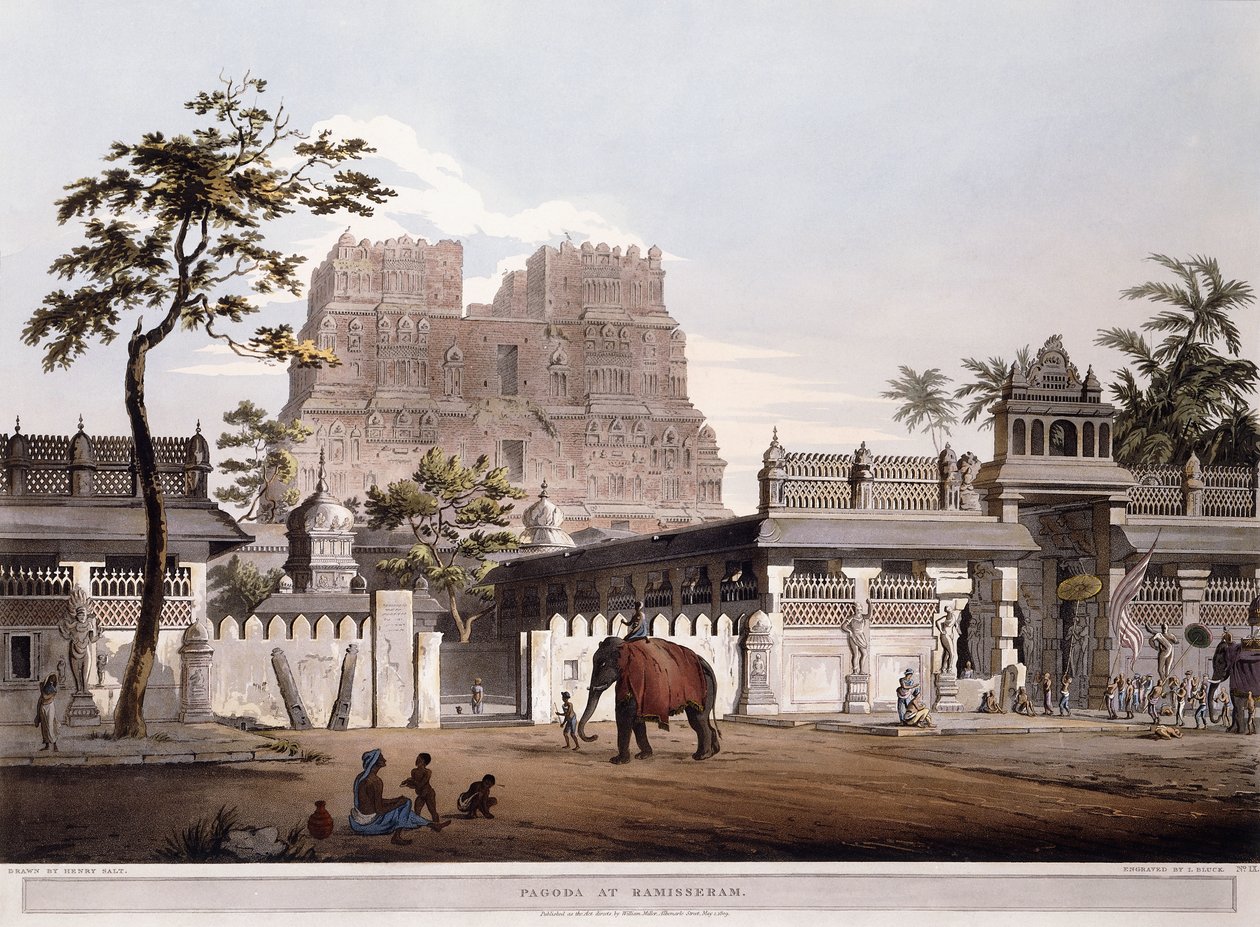 Pagoda en Ramisseram, 1803 de Henry Salt