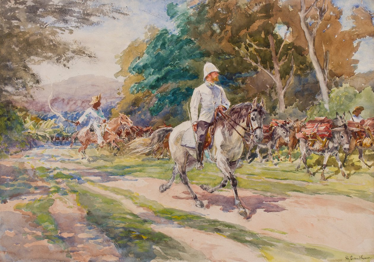 Un oficial colonial, posiblemente Haití, c.1900 de Henry Sandham