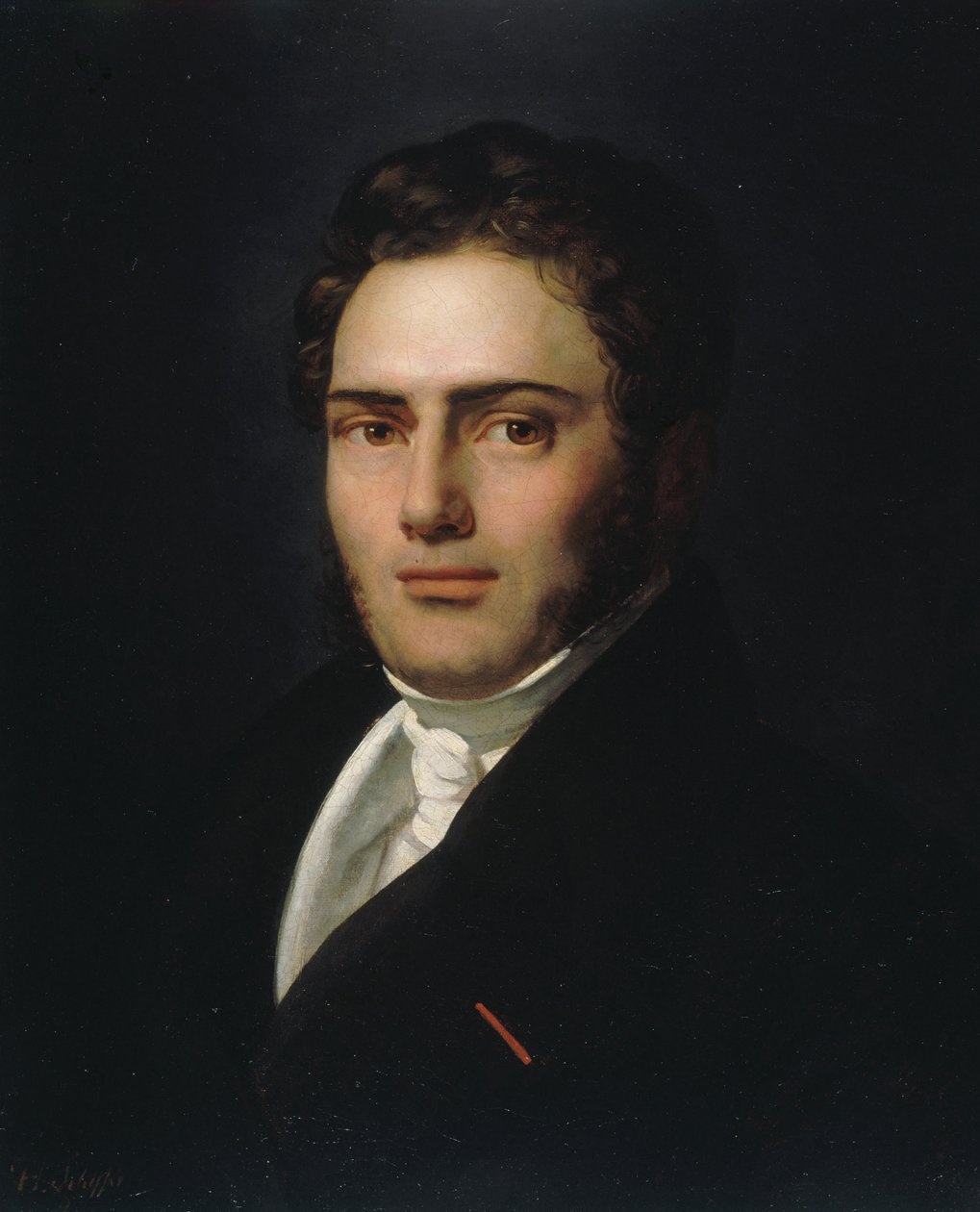 Retrato de Saint-Amand Bazard, 1821 de Henry Scheffer