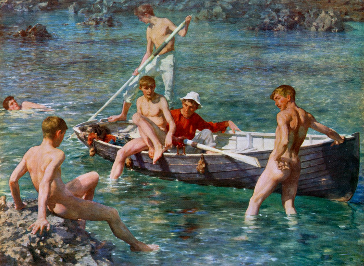 Rubí, oro y malaquita, 1902, 1912 de Henry Scott Tuke