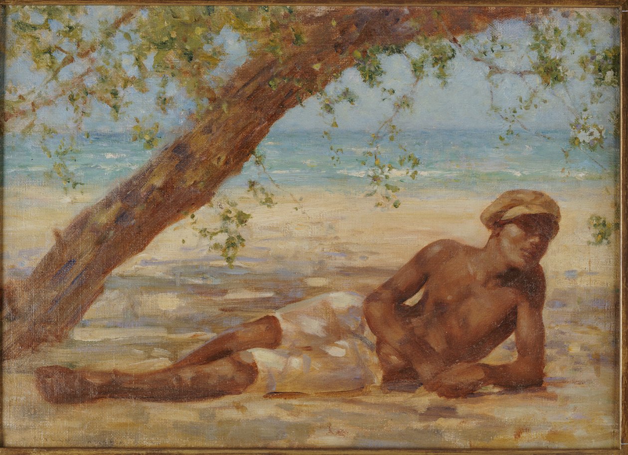 Samuel bajo un árbol, Jamaica de Henry Scott Tuke
