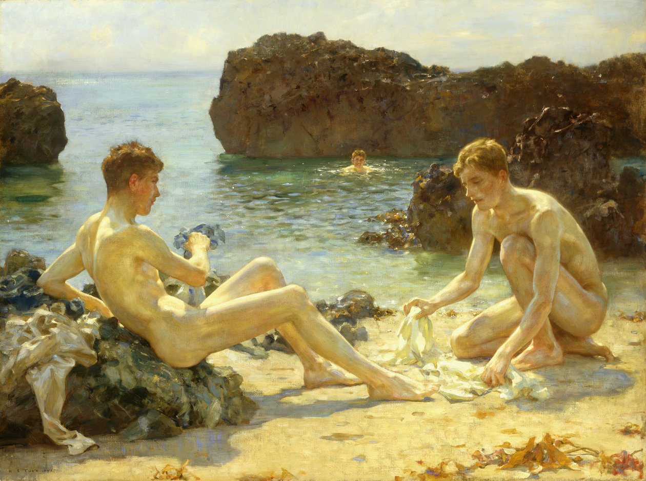 Los bañistas al sol de Henry Scott Tuke