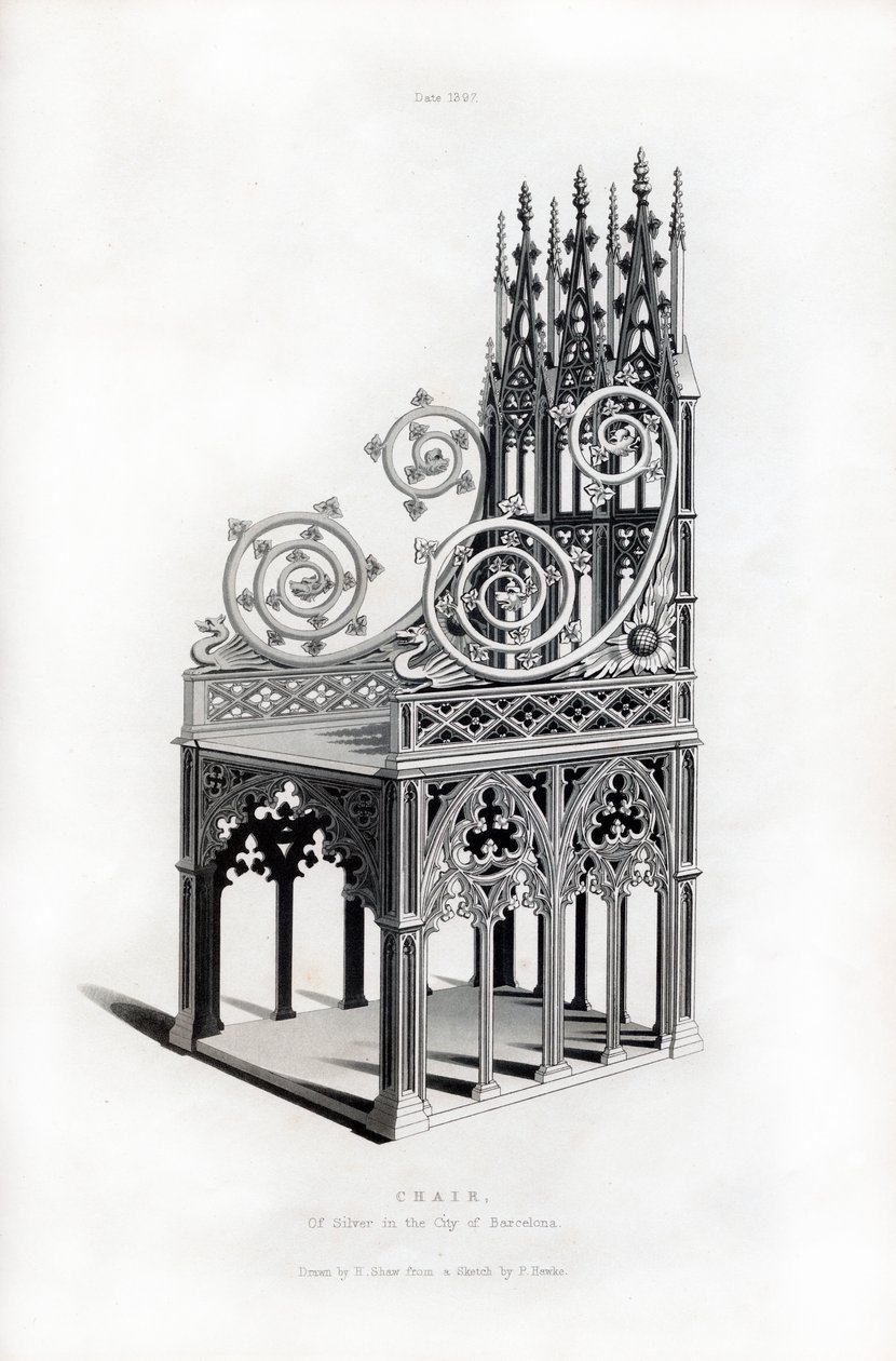 Trono de plata maciza, 1397, 1843 de Henry Shaw