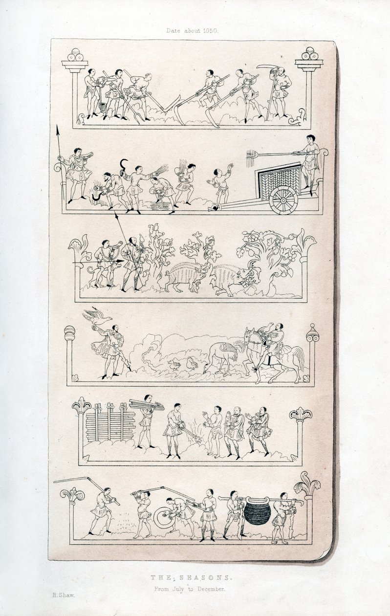 Las Estaciones, c. 1050, 1843 de Henry Shaw