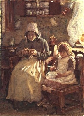 Abuela y Niño, Yorkshire de Henry Silkstone Hopwood