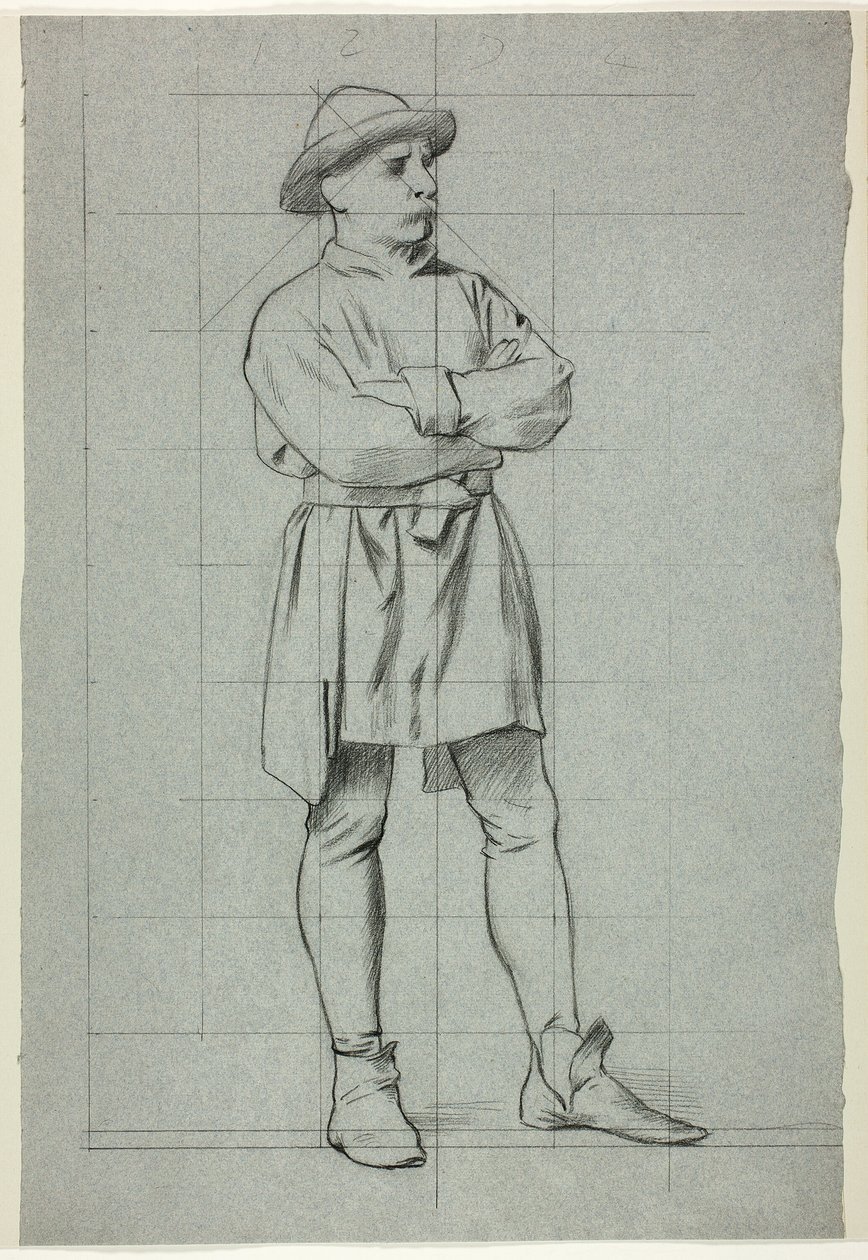 Hombre de pie con los brazos cruzados de Henry Stacy Marks