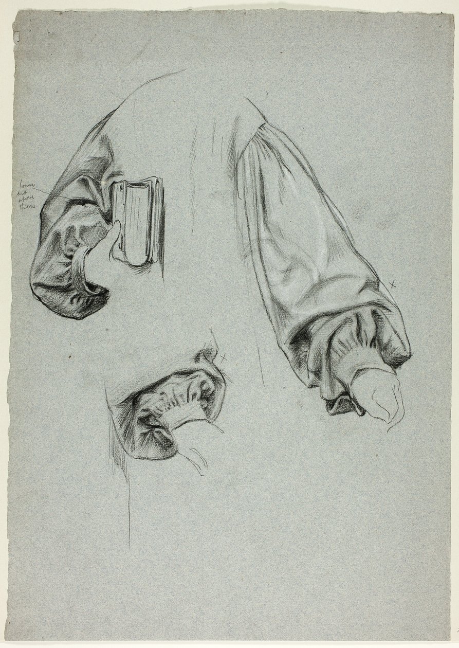 Tres bocetos de mangas de Henry Stacy Marks