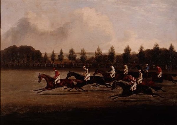 Inicio del Doncaster St. Leger de Henry Thomas Alken