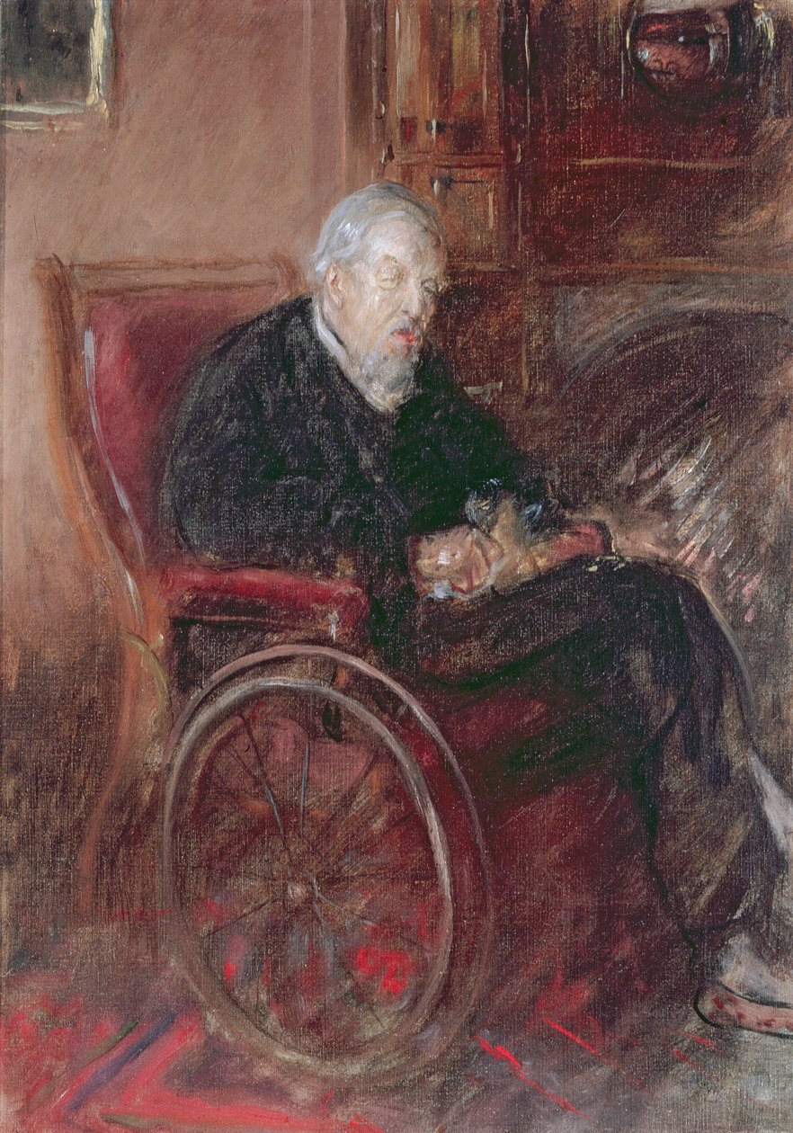 El padre de Henry Tonk en una silla de ruedas de Henry Tonks
