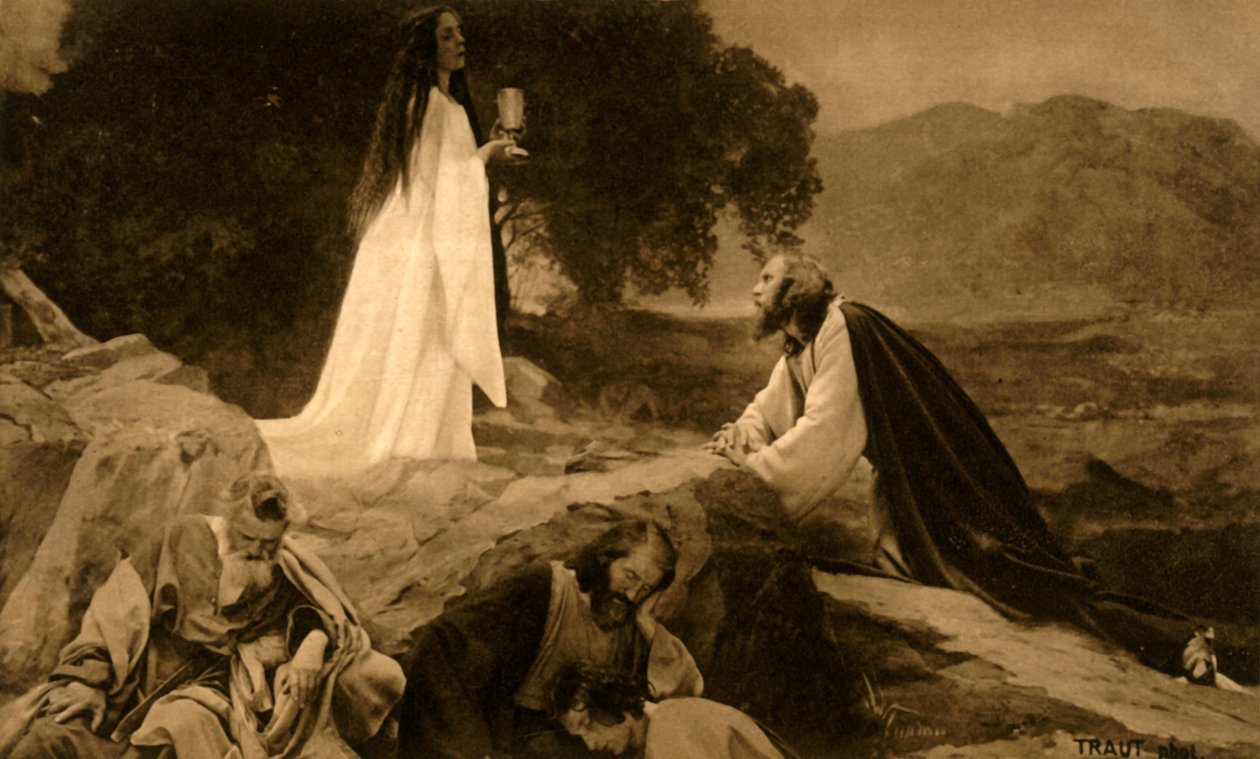 Jesús en el Monte de los Olivos de Henry Traut