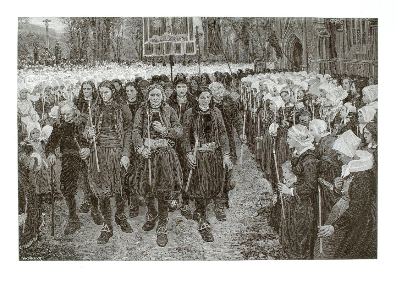Procesión religiosa en Bretaña de Henry Wolf