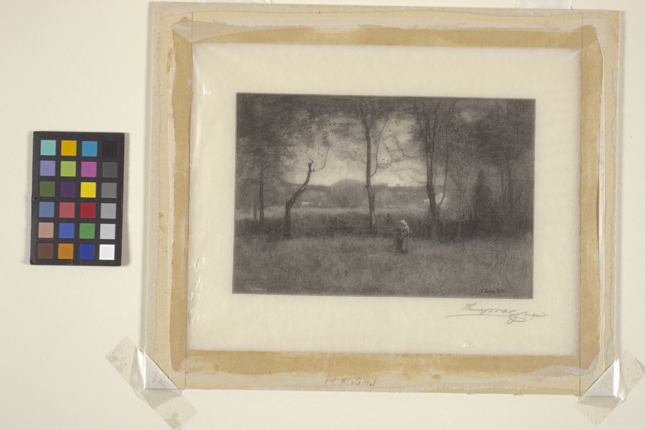 Paisaje (grabado en madera) de Henry Wolf
