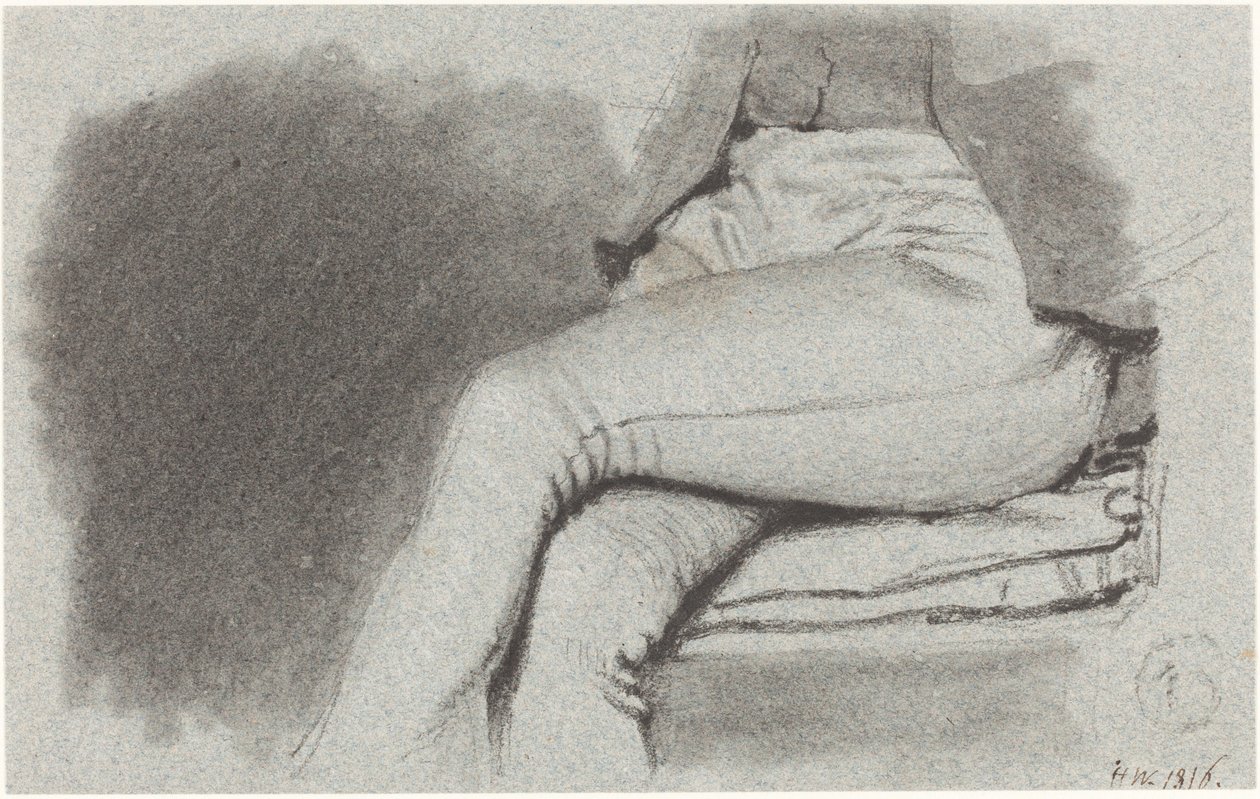 Estudio de las piernas de un hombre sentado de Henry Wyatt