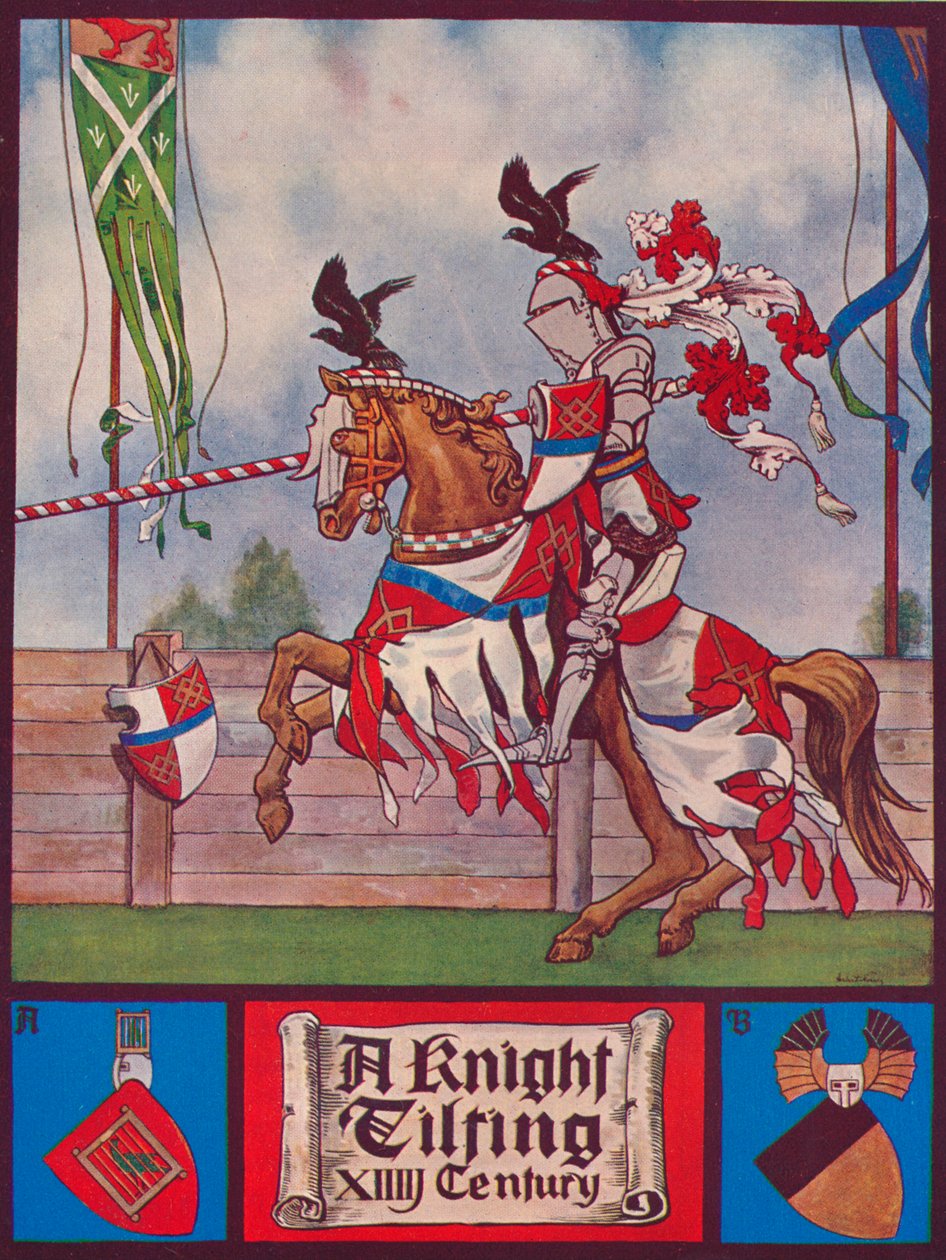 Un caballero justando, c1926 de Herbert Norris