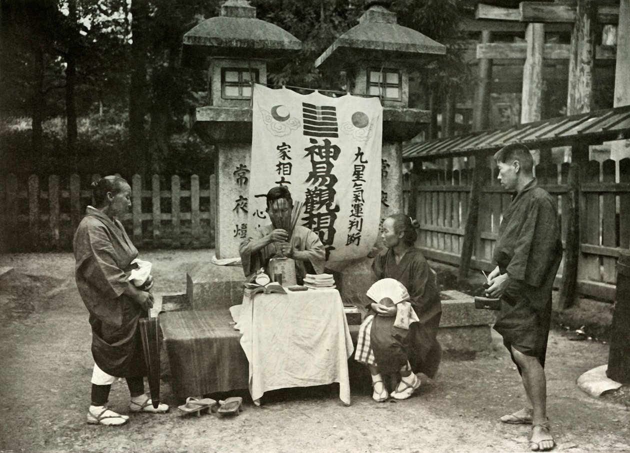 Una adivina en el Templo Inari, 1910 de Herbert Ponting