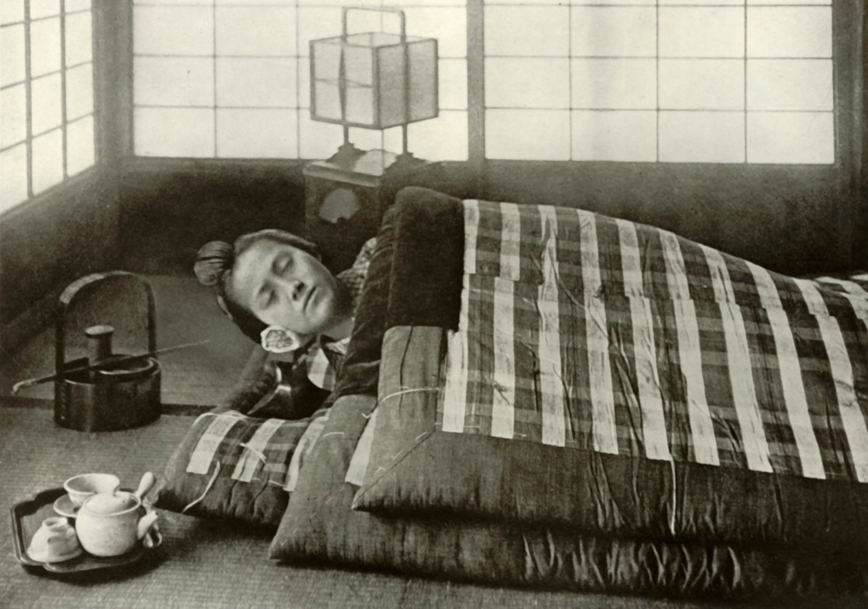 Hora de dormir en Japón, 1910 de Herbert Ponting