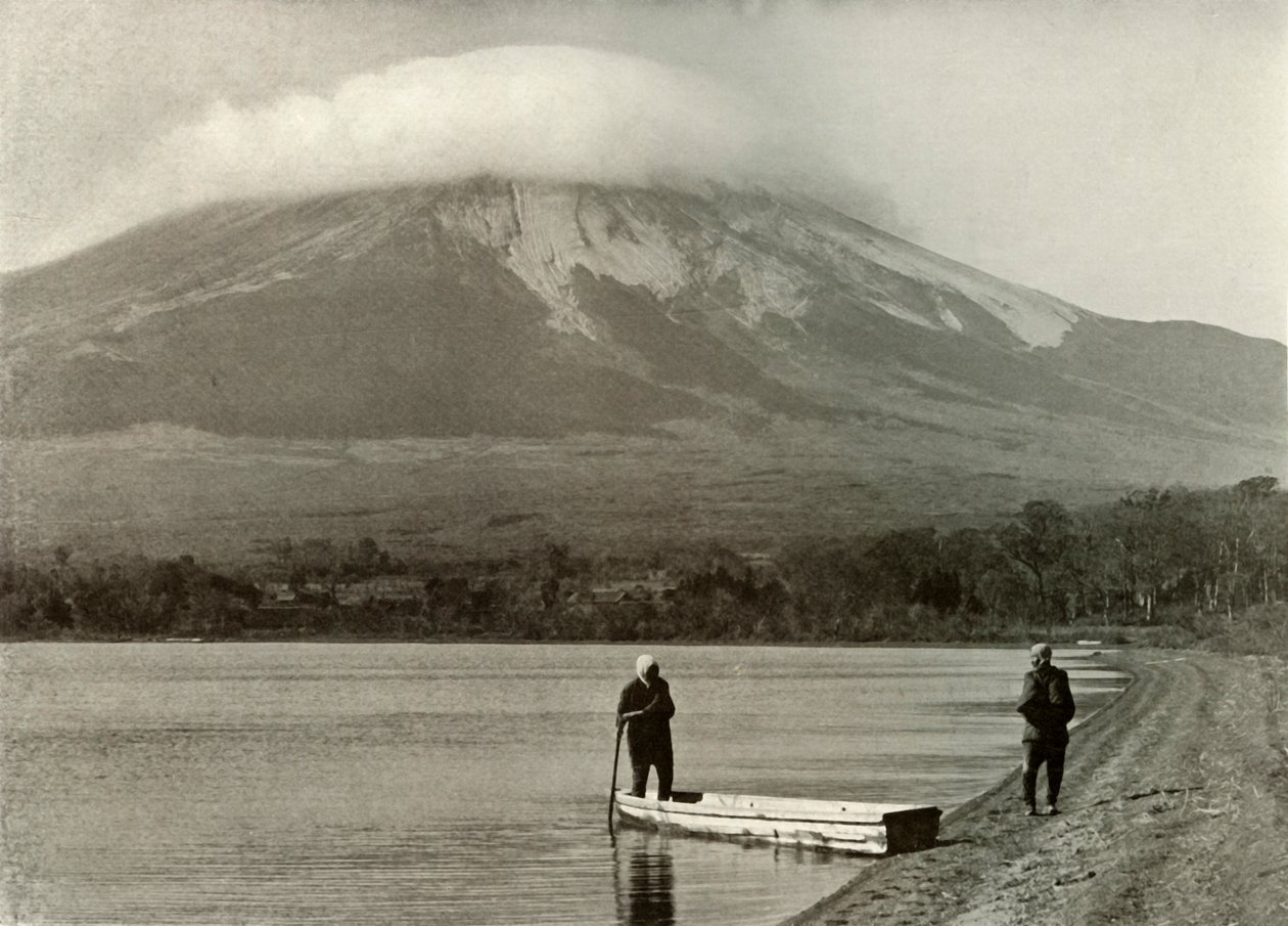 Fuji desde el Lago de la Luna de Tres Días de Herbert Ponting