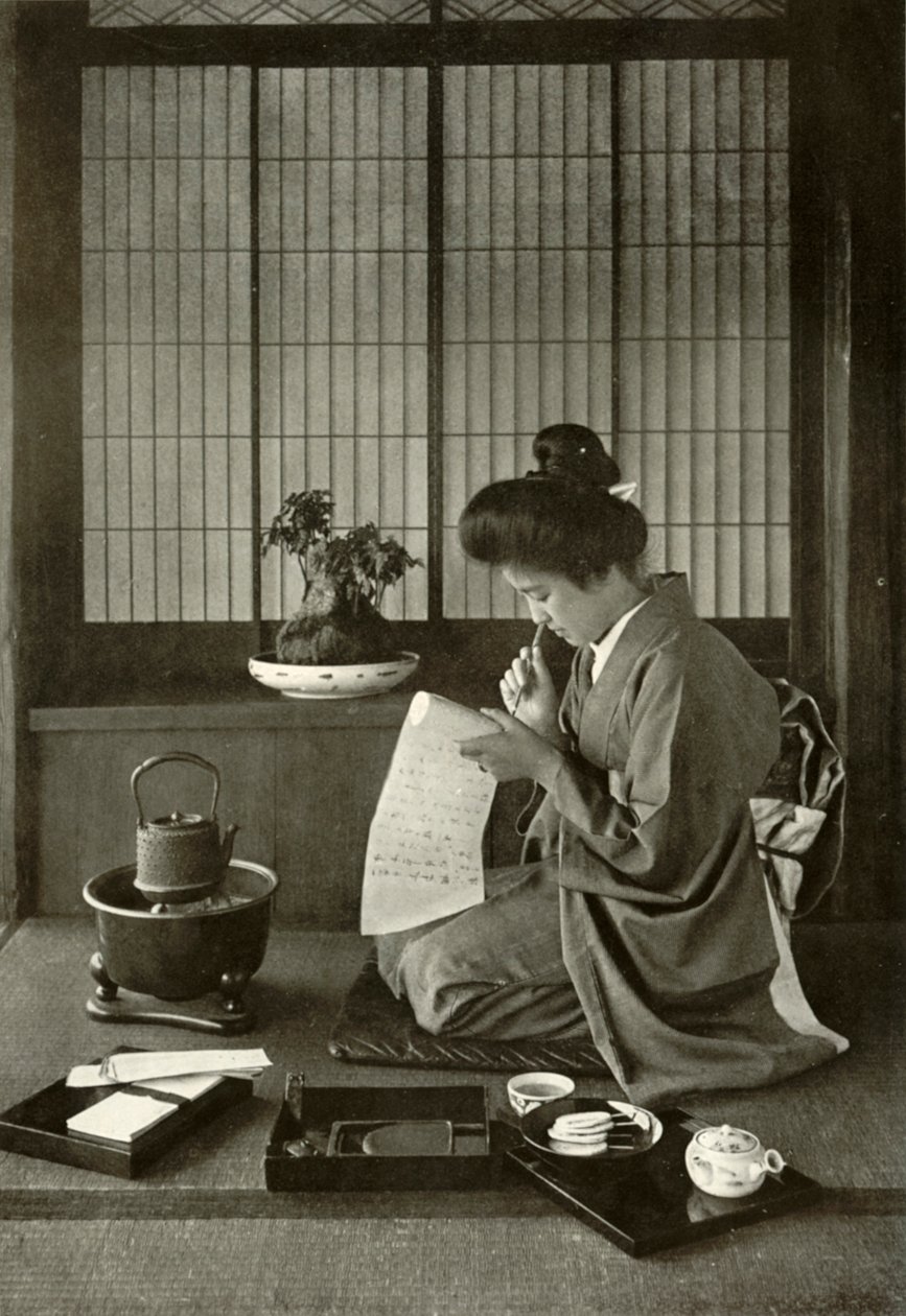 Escribiendo una carta, 1910 de Herbert Ponting