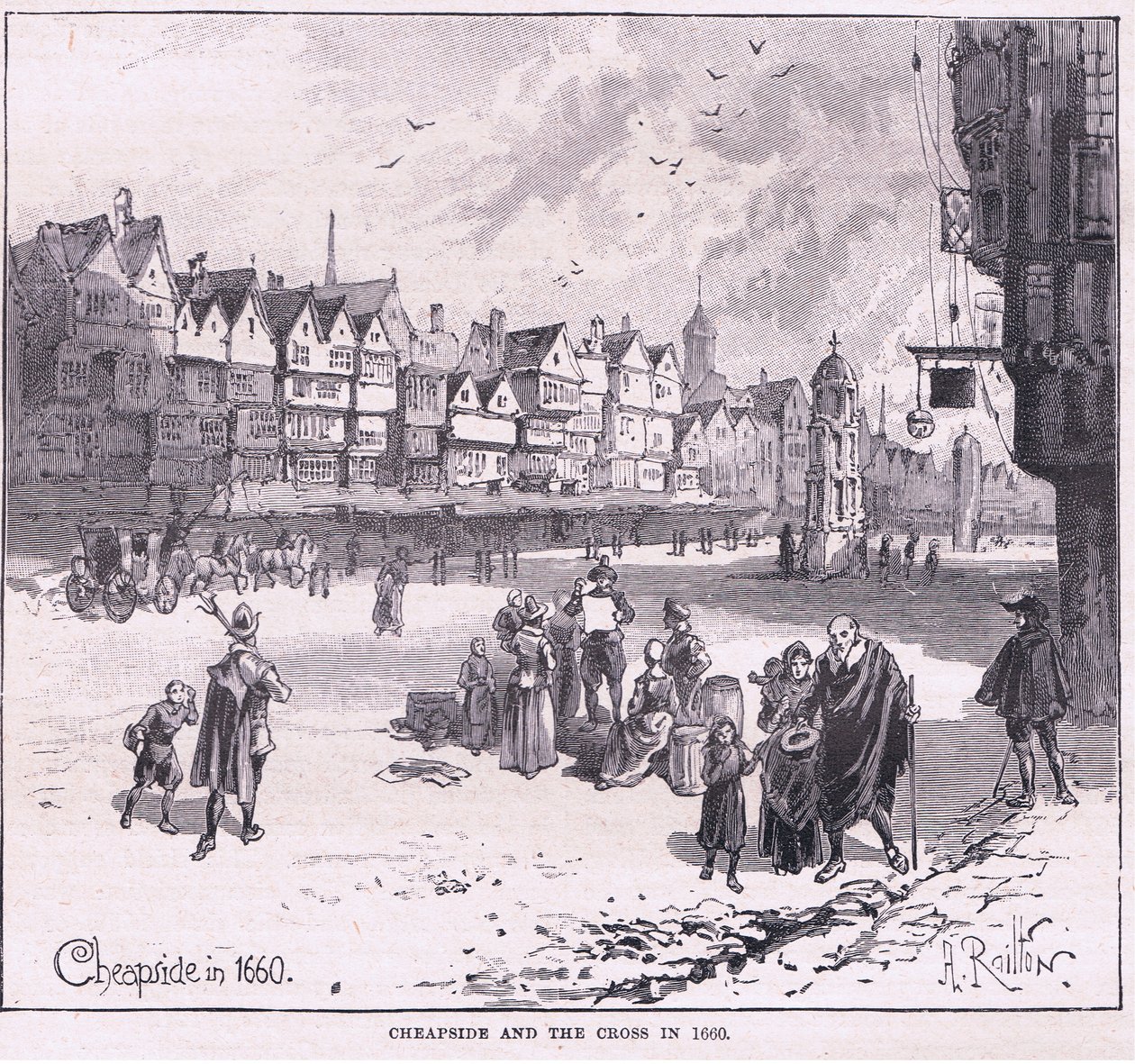 Cheapside, 1660 de Herbert Railton
