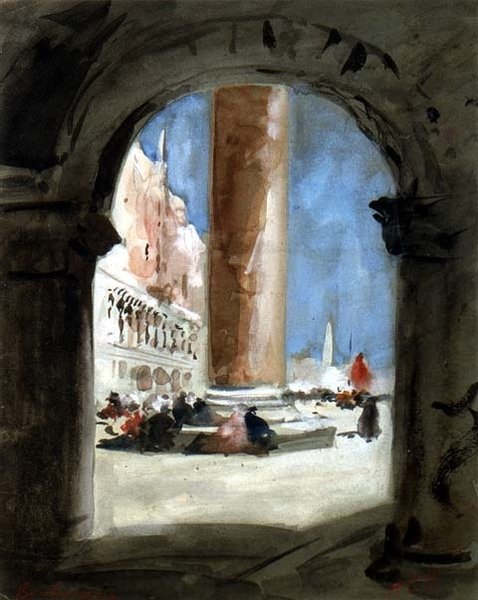 La columna de San Marcos, Venecia de Hercules Brabazon Brabazon