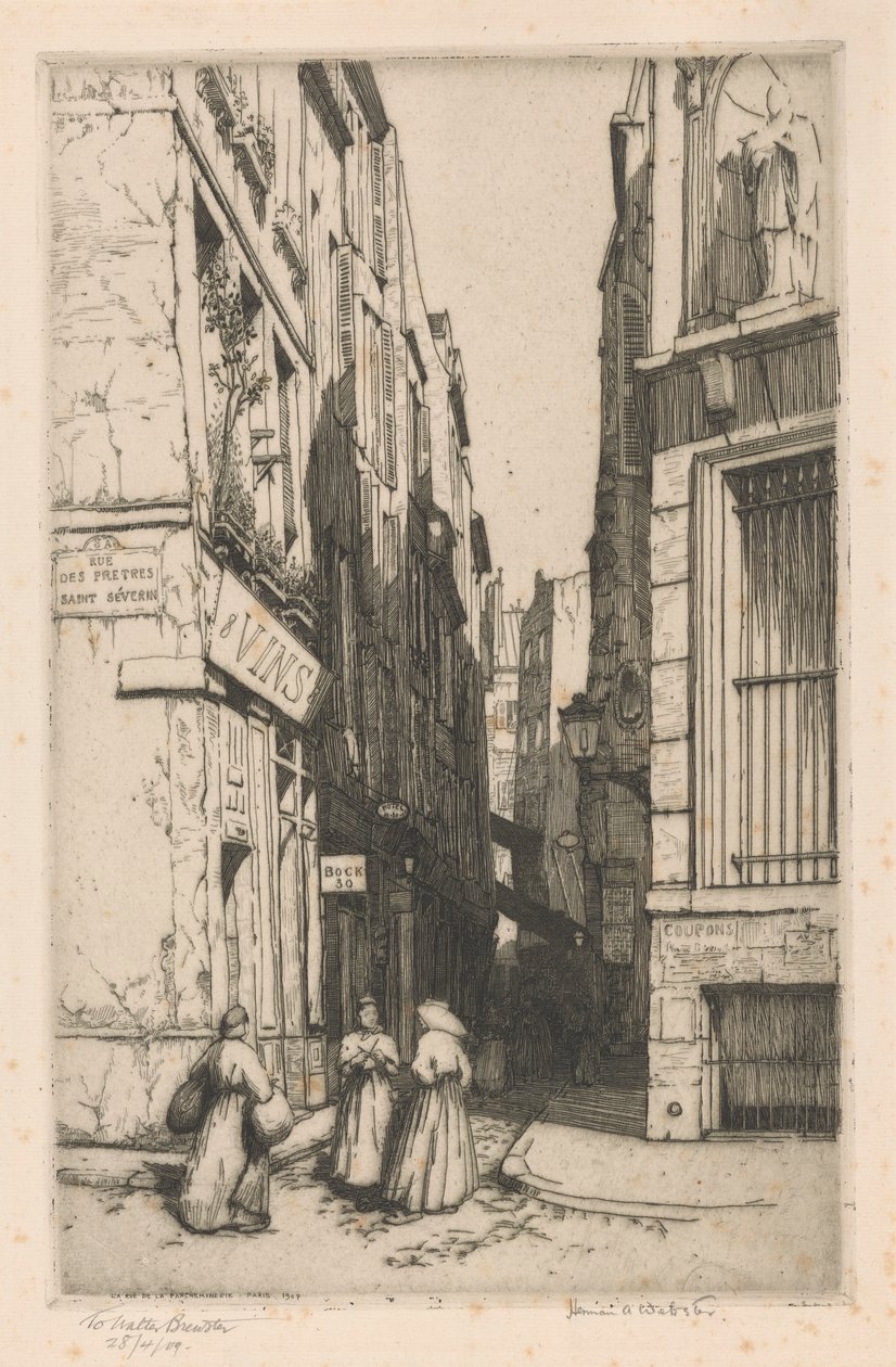 Calle de la Parcheminerie, París de Herman Armour Webster