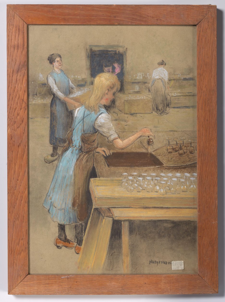 Sumergir vasos en un baño de asfalto de Herman Heijenbrock