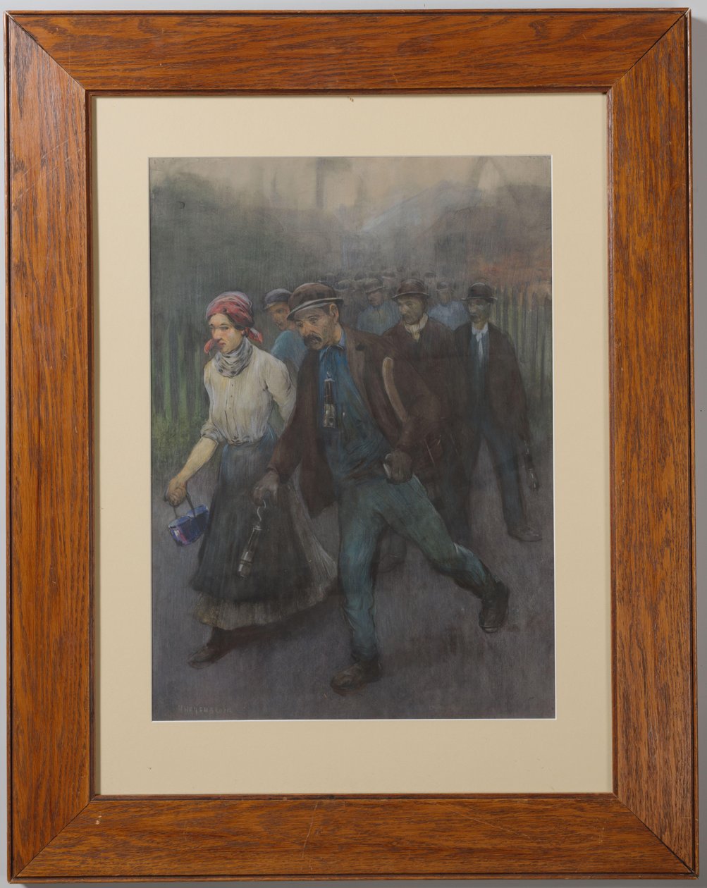 Mineros ambulantes con esposa minera de Herman Heijenbrock