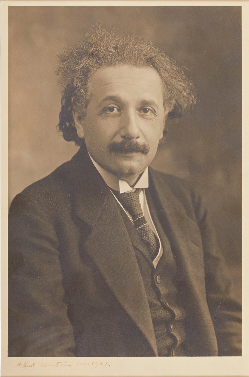 Retrato de Albert Einstein 1879-1955, 1921 de Herman Mishkin