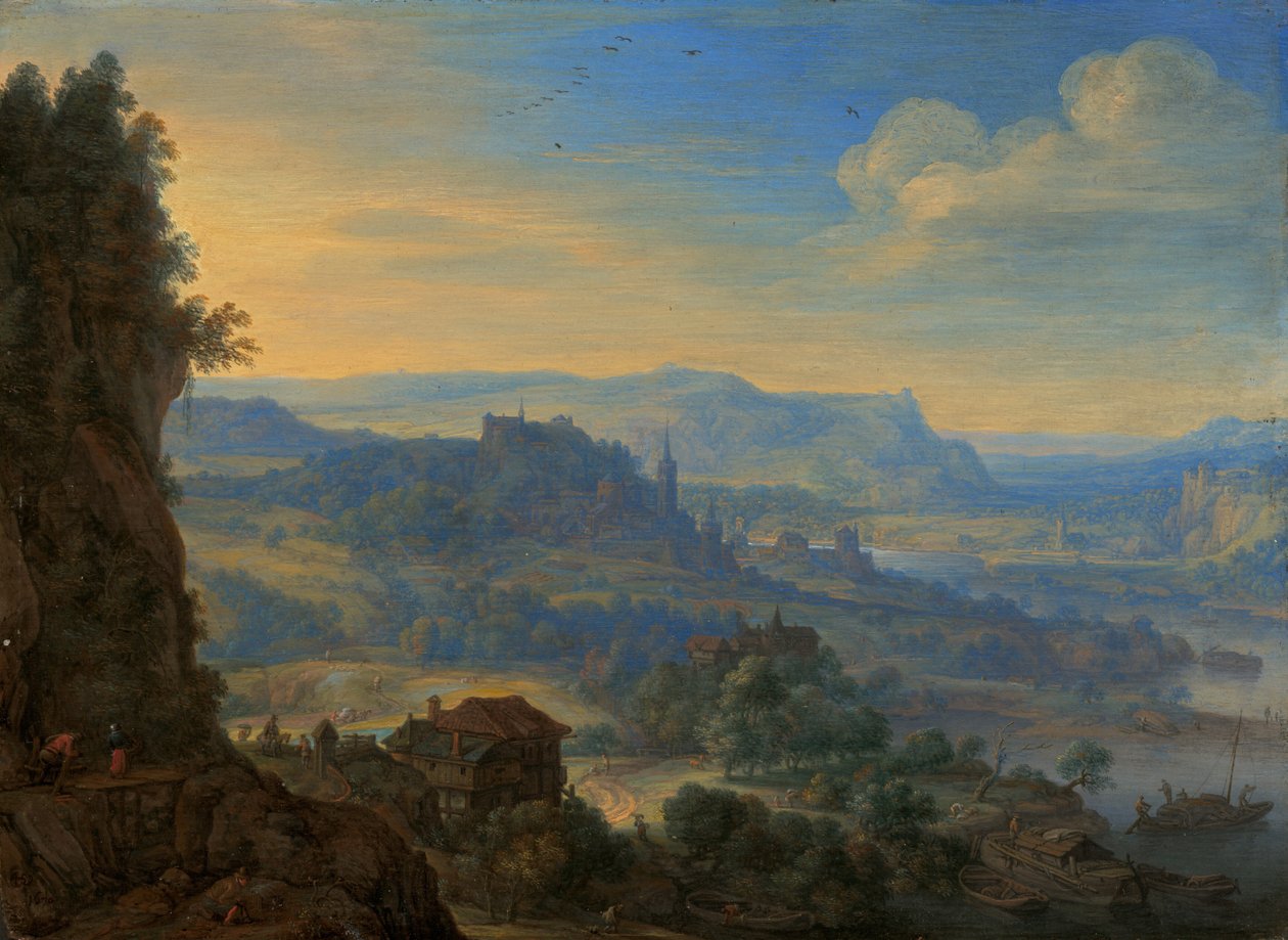 Paisaje fluvial imaginario de Herman Saftleven the Younger