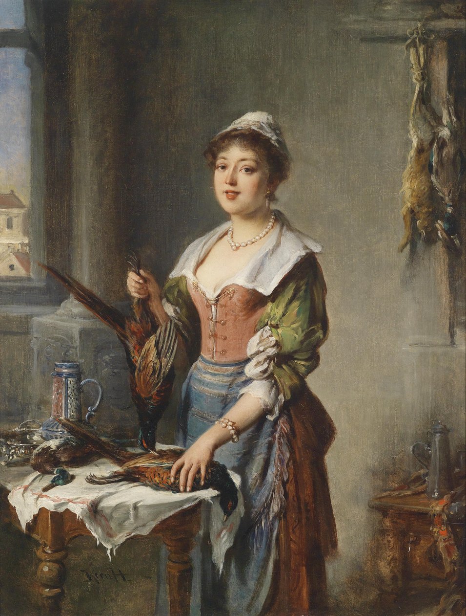 Vendedora de caza de Hermann Kern