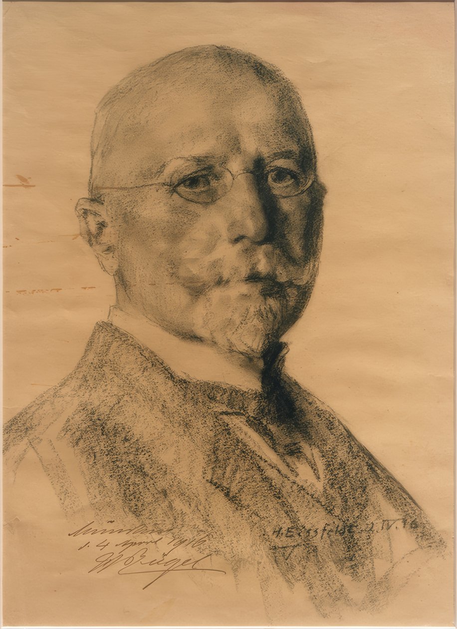 Retrato de Heinrich von Zügel de Hermann Eissfeldt