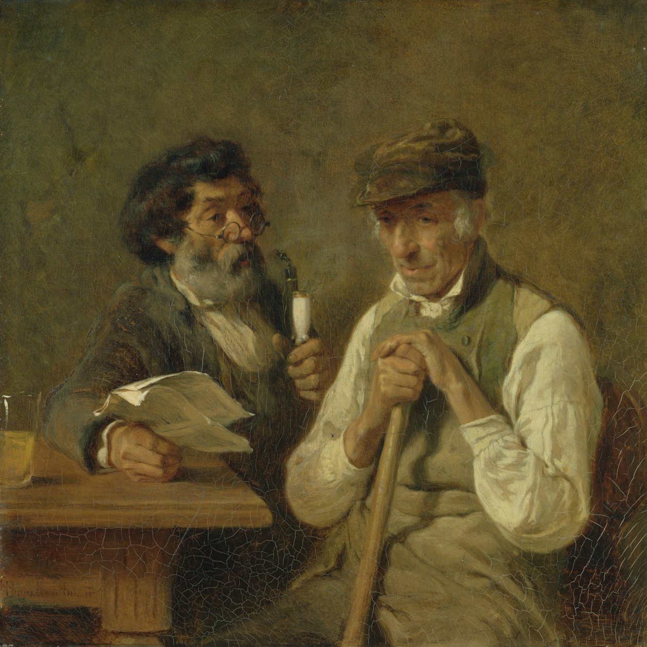 Trabajadores Hablando de Política, 1841 de Hermann Kauffmann