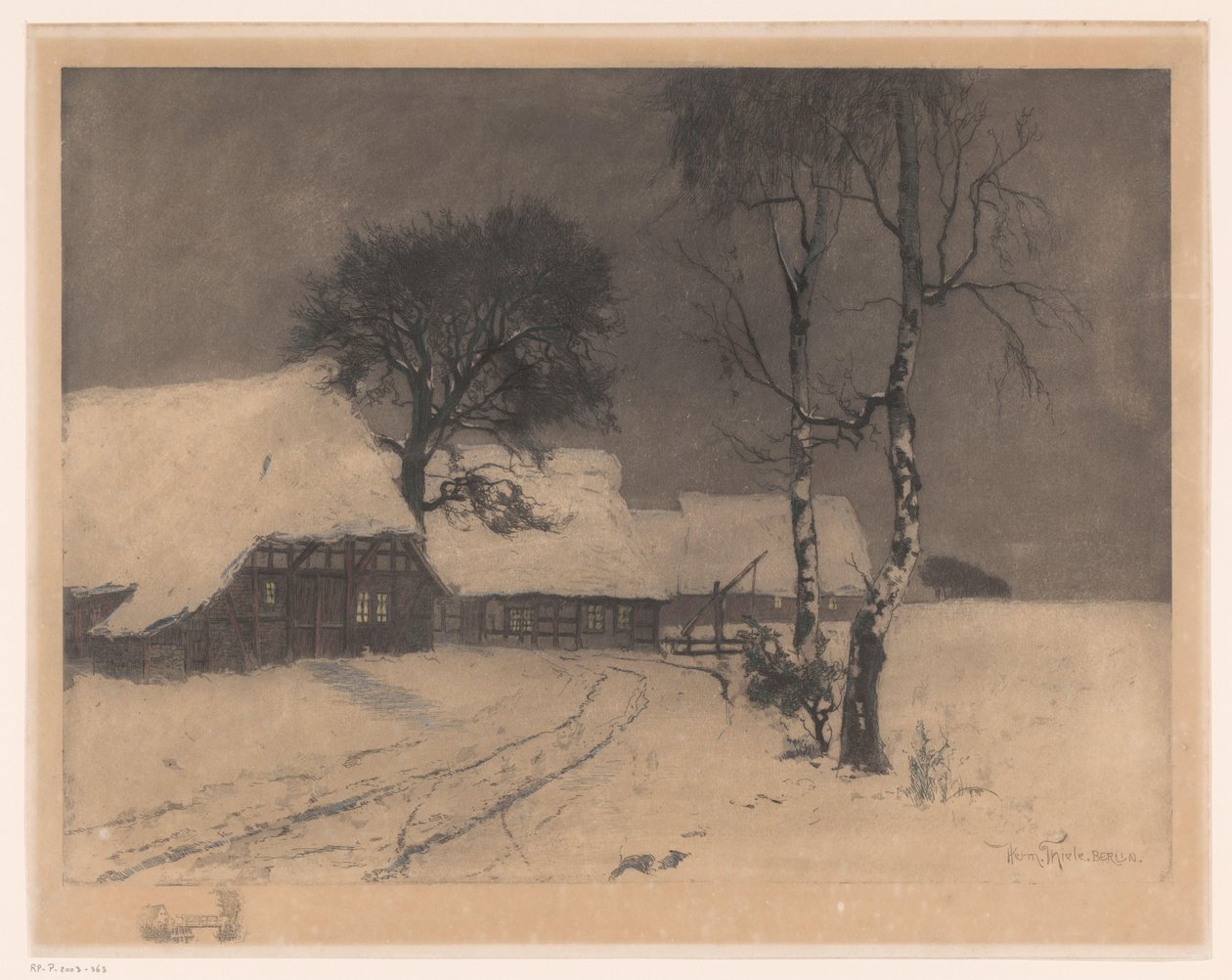 Cortijos en la nieve de Hermann Thiele