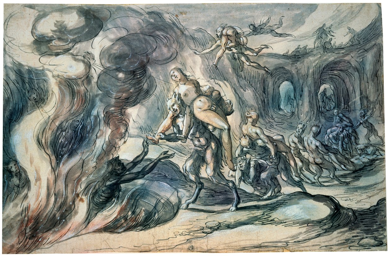 Eurídice en el infierno, principios del siglo XVII de Hermann Weyer