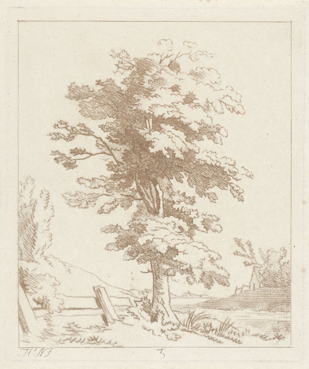 árbol en un paisaje de Hermanus Numan