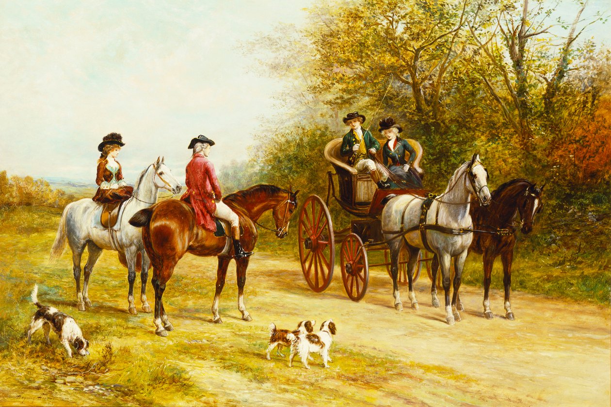 Una conversación al borde del camino de Heywood Hardy