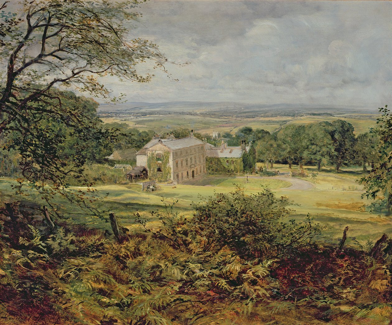Paisaje inglés con una casa, siglo XIX de Heywood Hardy