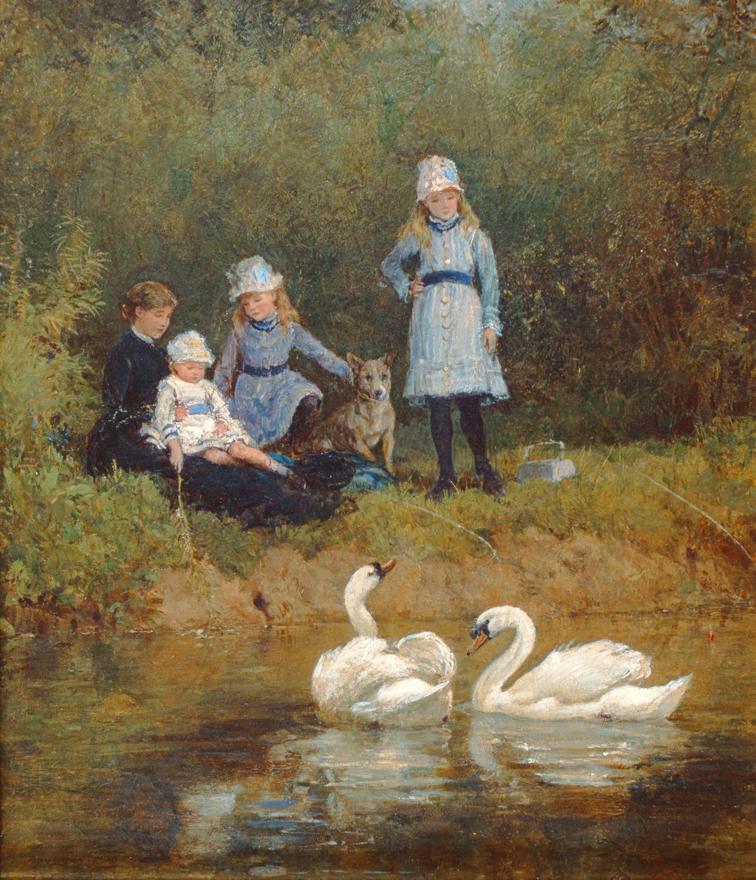Observando los cisnes de Heywood Hardy
