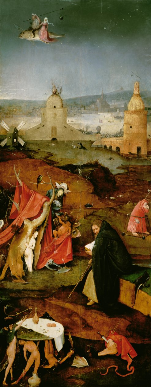 Tentación de San Antonio (panel derecho) de Hieronymus Bosch
