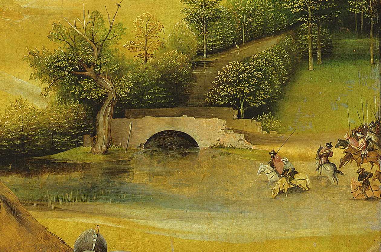 La Adoración de los Magos, (detalle) del fondo, 1510 de Hieronymus Bosch