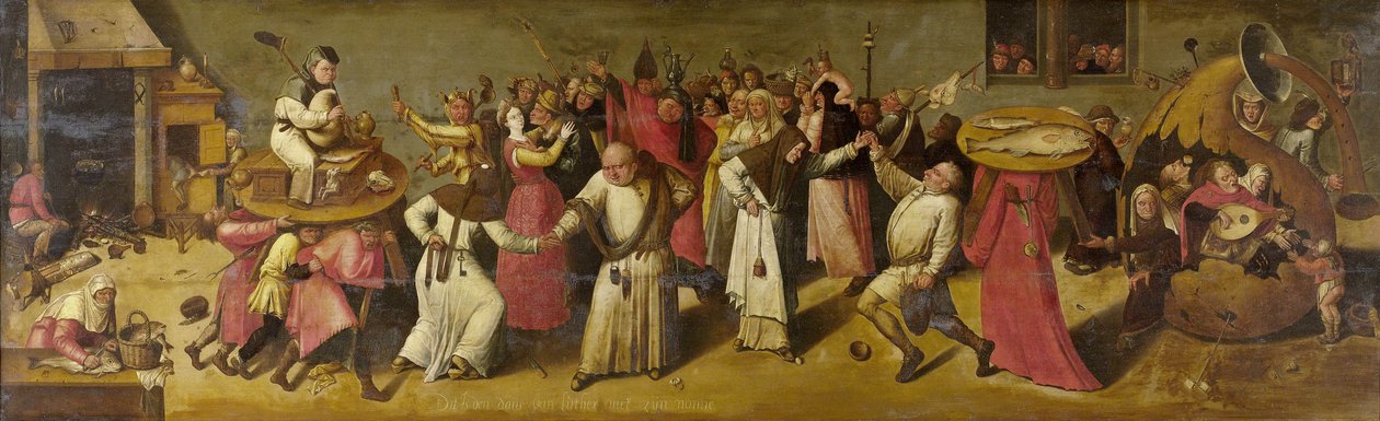 Batalla entre Carnaval y Cuaresma, c.1600-20 de Hieronymus Bosch