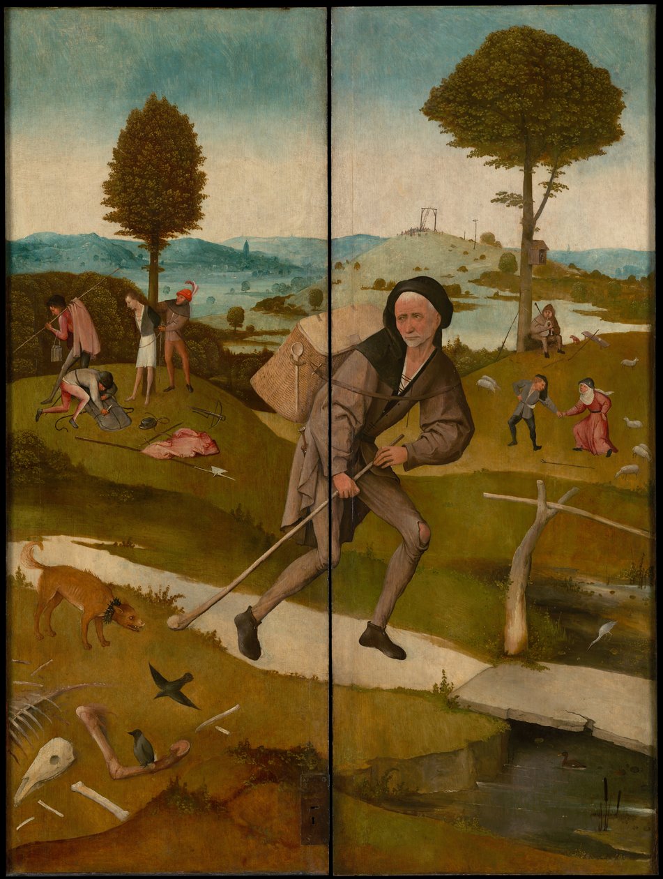 Tríptico de Haywain, hacia 1516 (exterior) de Hieronymus Bosch