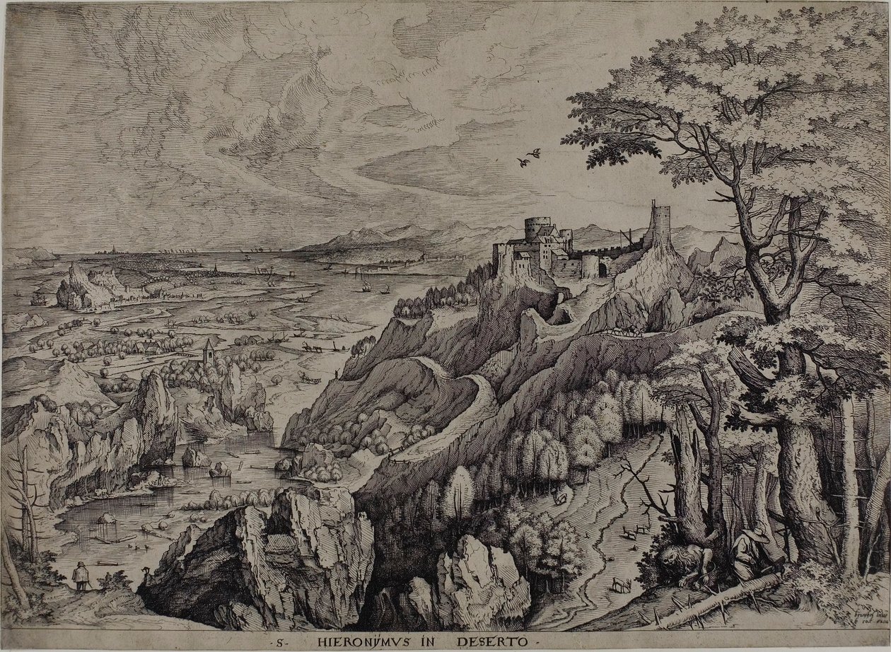 San Jerónimo en el desierto de Hieronymus Cock