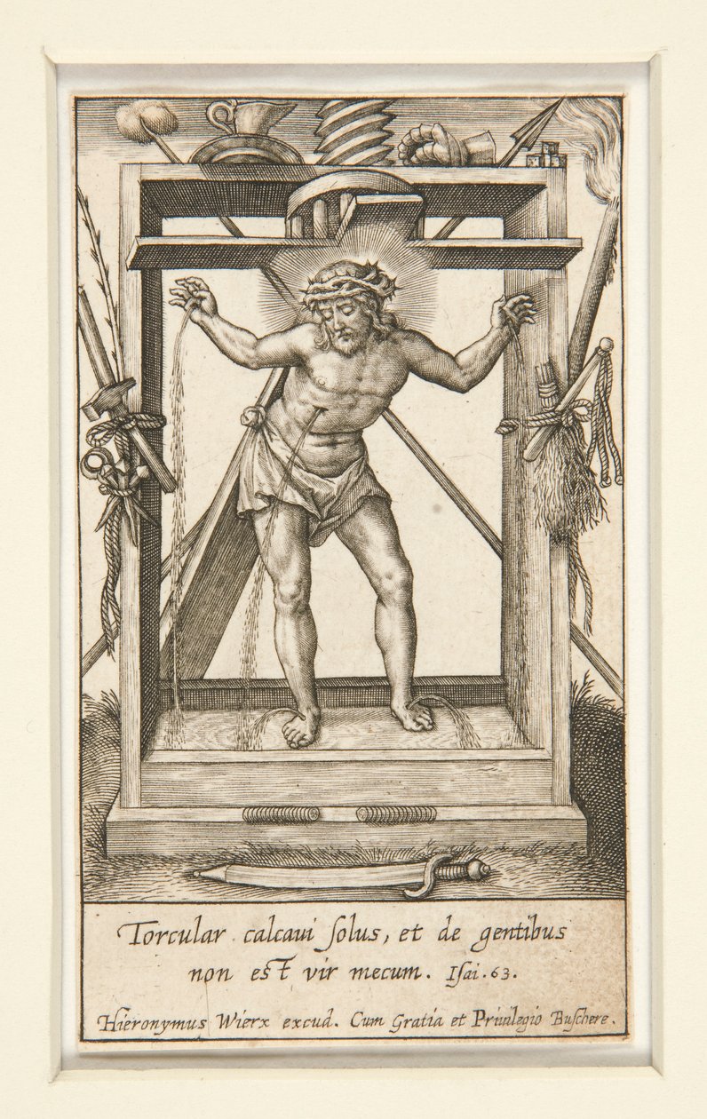 Cristo en el lagar de Hieronymus Wierix