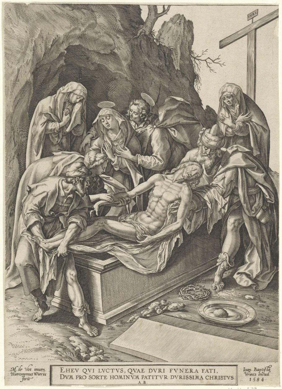 Entierro de Cristo de Hieronymus Wierix