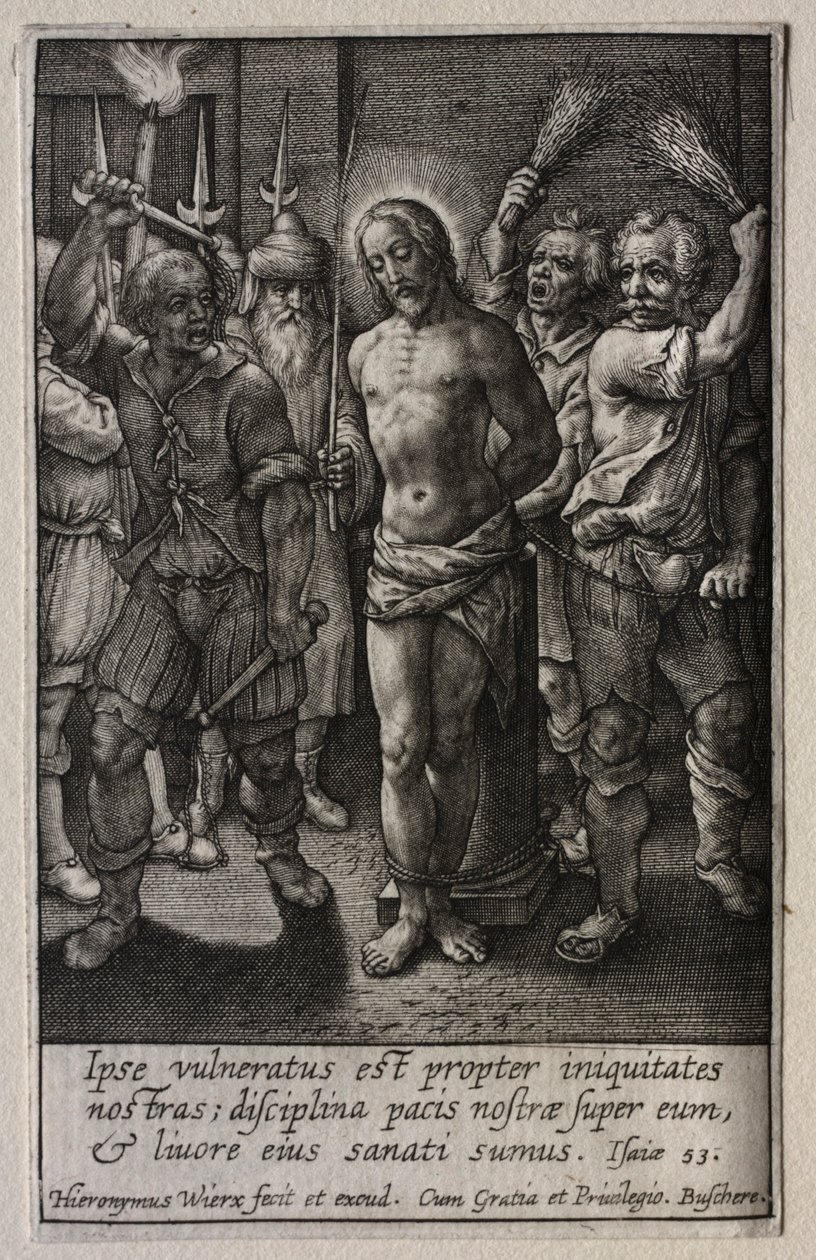 La Pasión: La flagelación de Hieronymus or Jerome Wierix